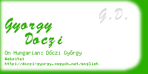 gyorgy doczi business card